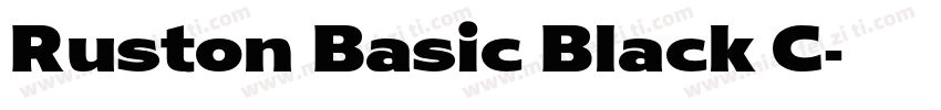 Ruston Basic Black C字体转换